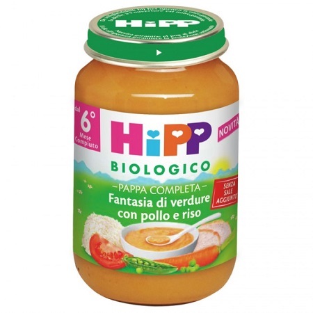 HIPP BIO PAPPA PRONTA FANTAS VERD POLLO RISO 190 G - Gruppofarmastore.it