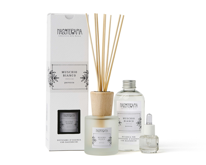 DIFFUSORE BASTONCINI MUSCHIO BIANCO 100 ML - Gruppofarmastore.it