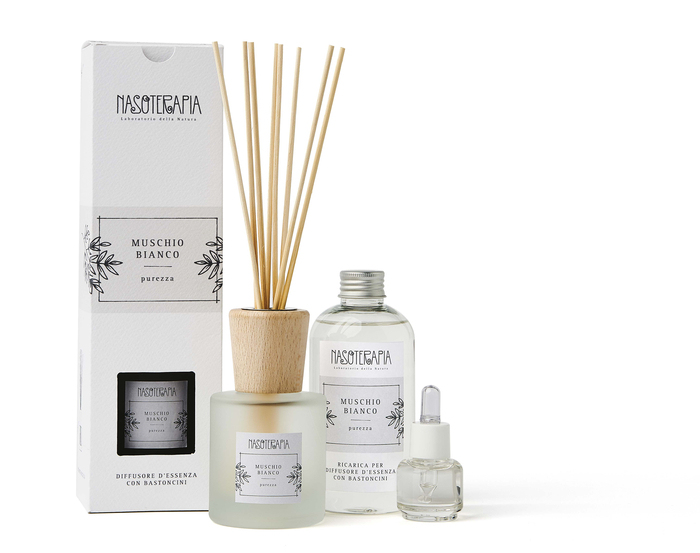 RICARICA PER DIFFUSORE BASTONCINI 250 ML MUSCHIO BIANCO - Gruppofarmastore.it