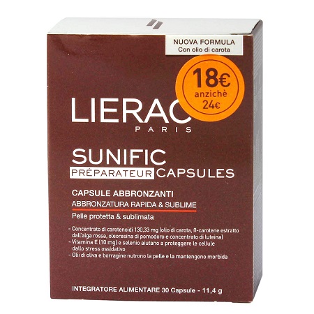 LIERAC SUNIFIC PREPARATEUR BLISTER 30 CAPSULE 12 G - Gruppofarmastore.it