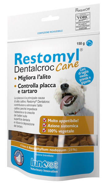RESTOMYL DENTALCROC CANI TAGLIA MEDIA GRANDE E GIGANTE BUSTA 150 G - Gruppofarmastore.it