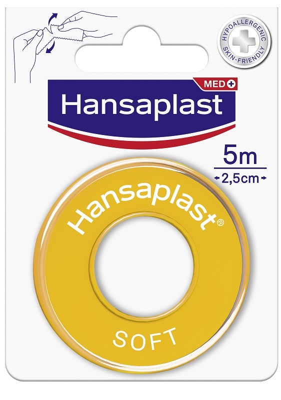 CEROTTO MEDICATO IN ROCCHETTO HANSAPLAST SOFT 2,5X500 CM 1 PEZZO - Gruppofarmastore.it