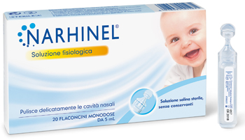 SOLUZIONE FISIOLOGICA PER ASPIRATORE NASALE NARHINEL 20 FIALE X 5 ML BIPACK - Gruppofarmastore.it