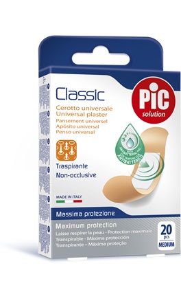 CEROTTO PIC CLASSIC 19X72 MM ANTIBATTERICO 20 PEZZI - Gruppofarmastore.it