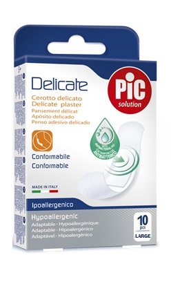CEROTTO PIC DELICATE 25X72 MM ANTIBATTERICO 10 PEZZI - Gruppofarmastore.it