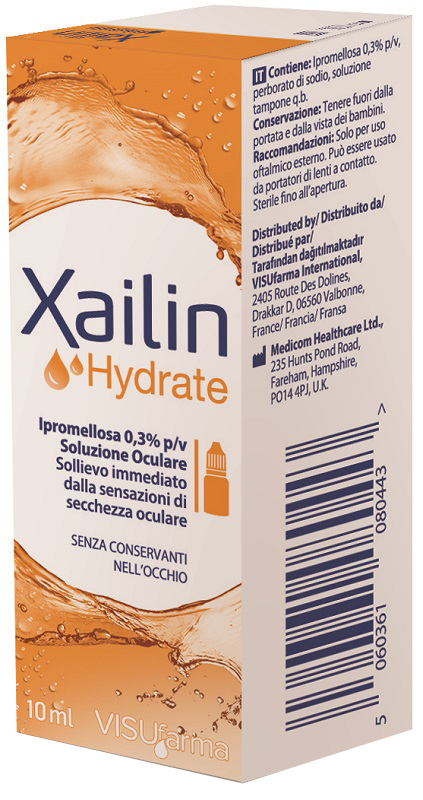 XAILIN HYDRATE GOCCE OCULARI IPROMELLOSA 0,3% FLACONE MULTIDOSE 10 ML - Gruppofarmastore.it
