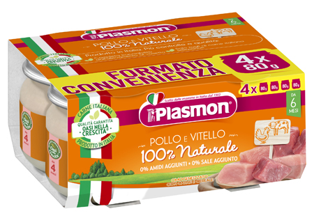 PLASMON OMOGENEIZZATO POLLO VITELLO 4 PEZZI 80 G - Gruppofarmastore.it