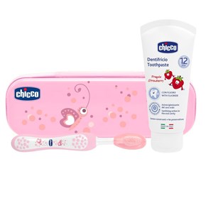 CHICCO SET DENTALE ROSA CON FLUORO - Gruppofarmastore.it