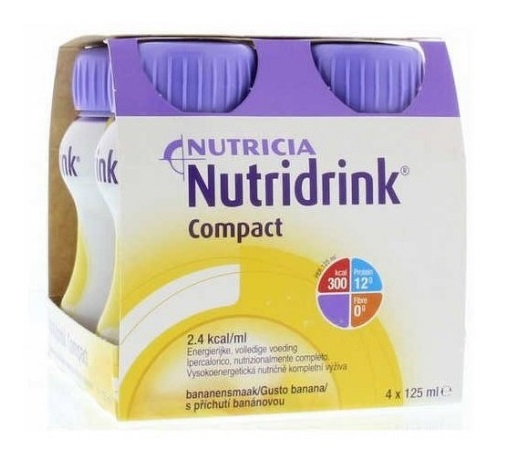 NUTRICIA NUTRIDRINK COMPACT GUSTO BANANA 4 BOTTIGLIE DA 125 ML - Gruppofarmastore.it