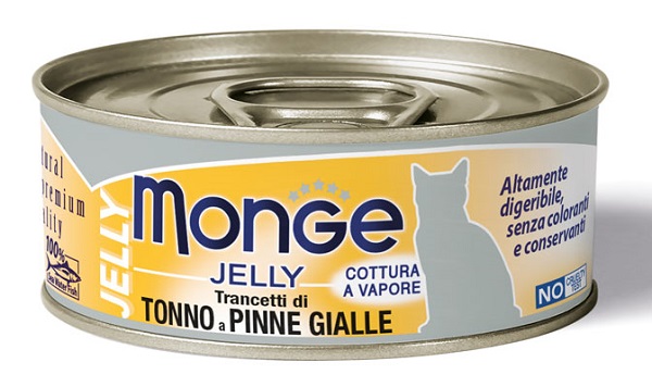 MONGE NATURAL QUALITY GATTO MONGE JELLY TRANCETTI DI TONNO 80 G - Gruppofarmastore.it