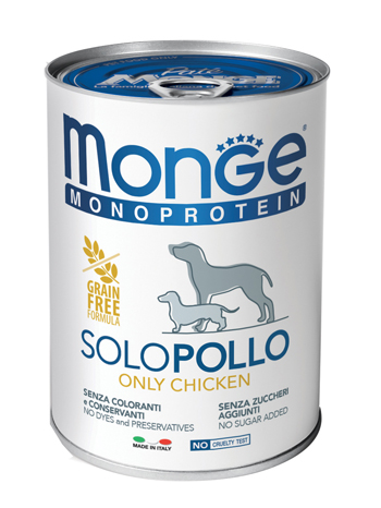MONGE MONOPROTEICO 100% POLLO 400 G - Gruppofarmastore.it