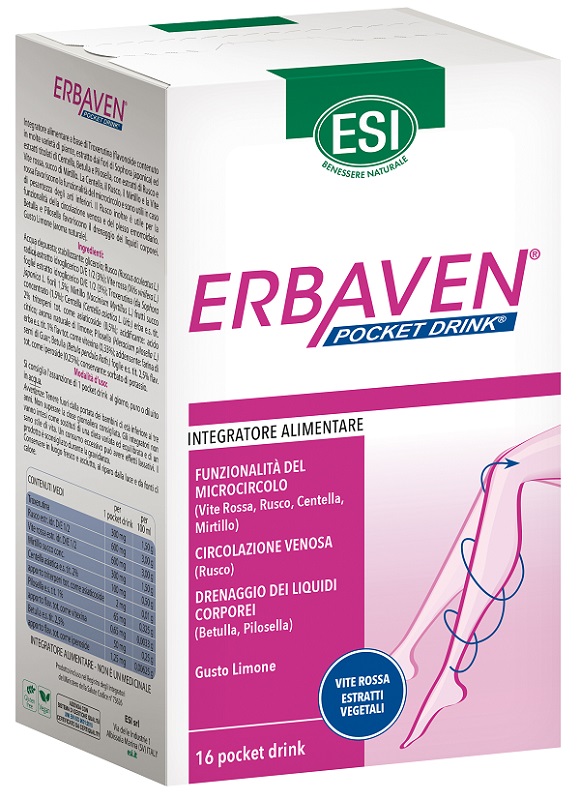 ESI ERBAVEN 16 POCKET DRINK X 20 ML GUSTO LIMONE - Gruppofarmastore.it