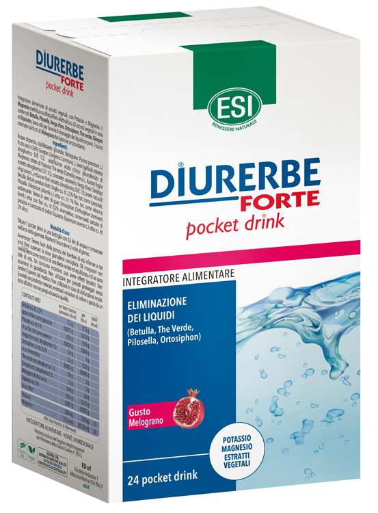 ESI DIURERBE FORTE POCKET DRINK MELOGRANO 24 X 20 ML - Gruppofarmastore.it