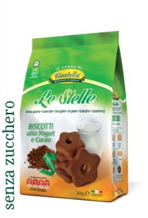 FARABELLA BISCOTTI LE STELLE ALLO YOGURT E CACAO SENZA ZUCCHERO 300 G - Gruppofarmastore.it