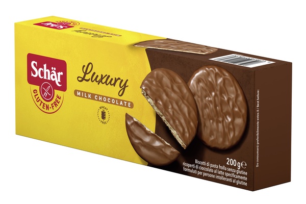 SCHAR LUXURY BISCOTTI DI PASTA FROLLA RICOPERTI DI CIOCCOLATO AL LATTE 200 G - Gruppofarmastore.it