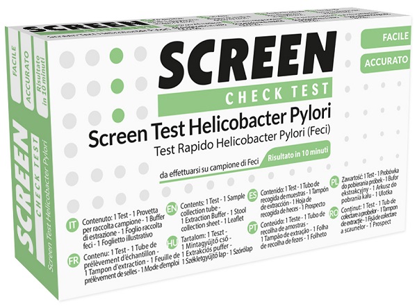 SCREEN TEST RAPIDO ANTIGENI HELICOBACTER PYLORI FECI UMANE - Gruppofarmastore.it
