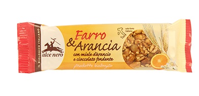 BARRETTA AL FARRO/ARANCIA BIO ALCE NERO 20 G - Gruppofarmastore.it