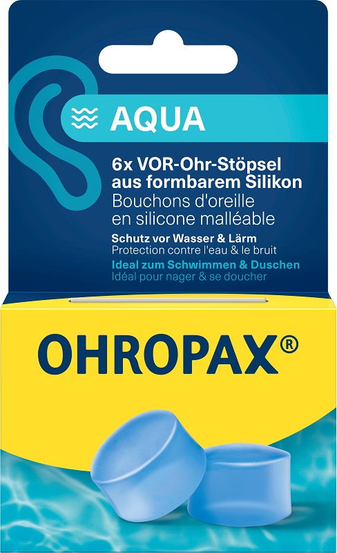 TAPPO AURICOLARE SILICONE AQUA OHROPAX 6 PEZZI - Gruppofarmastore.it