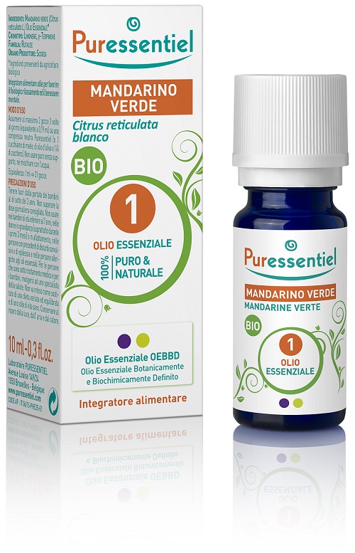 PURESSENTIEL MANDARINO VERDE OLIO ESSENZIALE BIO 10 ML - Gruppofarmastore.it