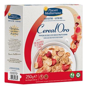 PIACERI MEDITERRANEI CEREALORO FIOCCHI DI RISO CON MAIS E FRUTTI ROSSI 250 G - Gruppofarmastore.it
