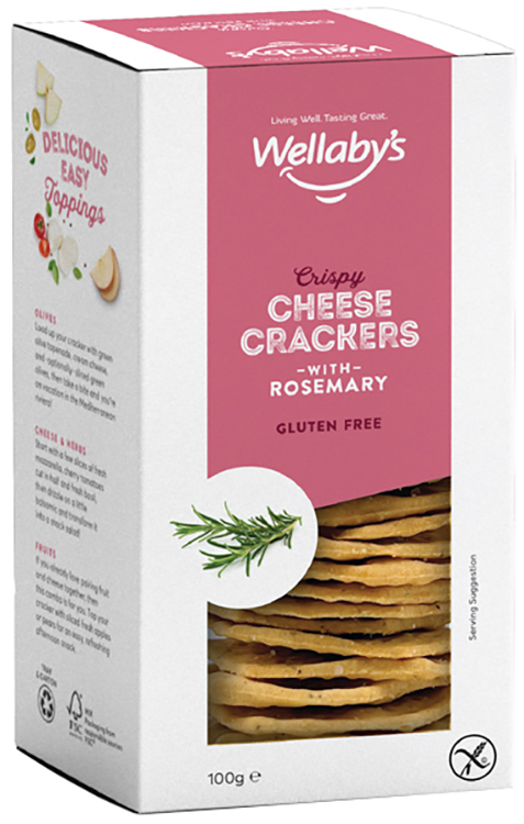 WELLABY'S CRACKERS ROSMARINO 100 G - Gruppofarmastore.it