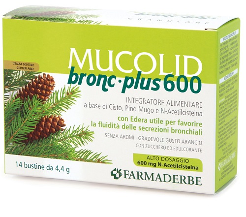MUCOLID BRONC 600 PLUS 14 BUSTINE GRANULARE - Gruppofarmastore.it
