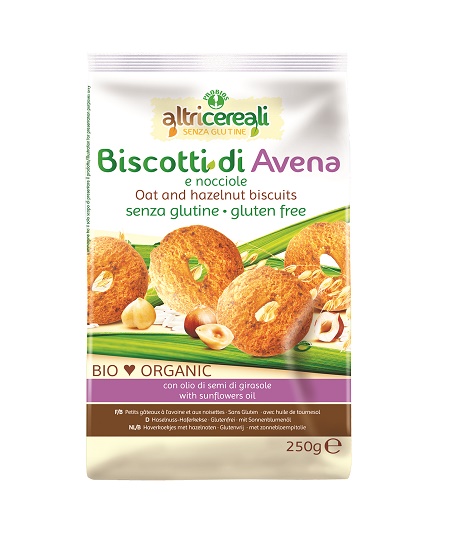 ALTRICEREALI BISCOTTI ALL'AVENA/NOCCIOLE BIO 250 G - Gruppofarmastore.it