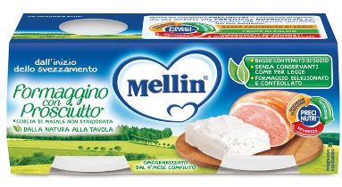 MELLIN BABY FORMAGGINO CON PROSCIUTTO 2 X 80 G - Gruppofarmastore.it