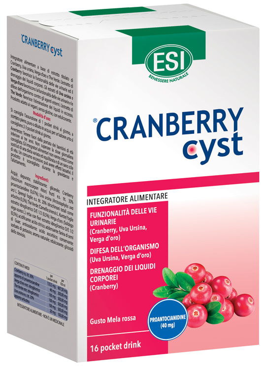 ESI CRANBERRY CYST POCKET DRINK 16 BUSTINE - Gruppofarmastore.it