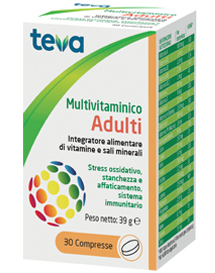 MULTIVITAMINICO ADULTI TEVA 30 COMPRESSE 30 G - Gruppofarmastore.it