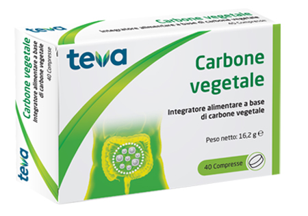 CARBONE VEGETALE TEVA 40 COMPRESSE 16,2 G - Gruppofarmastore.it