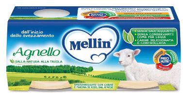 MELLIN OMOGENEIZZATO AGNELLO 2 X 120 G - Gruppofarmastore.it