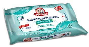 SANO E BELLO SALVIETTE DETERGENTI MUSCHIO BIANCO 50 PEZZI - Gruppofarmastore.it