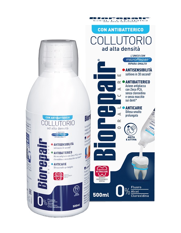 BIOREPAIR ORAL CARE COLLUTORIO ALTA INTENSITA' 3IN1 ANTISENSIBILITA', ANTIBATTERICO, ANTICARIE 500 ML - Gruppofarmastore.it