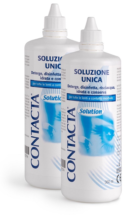 SOLUZIONE PER LENTI A CONTATTO CONTACTA 2 PEZZI 360 ML - Gruppofarmastore.it