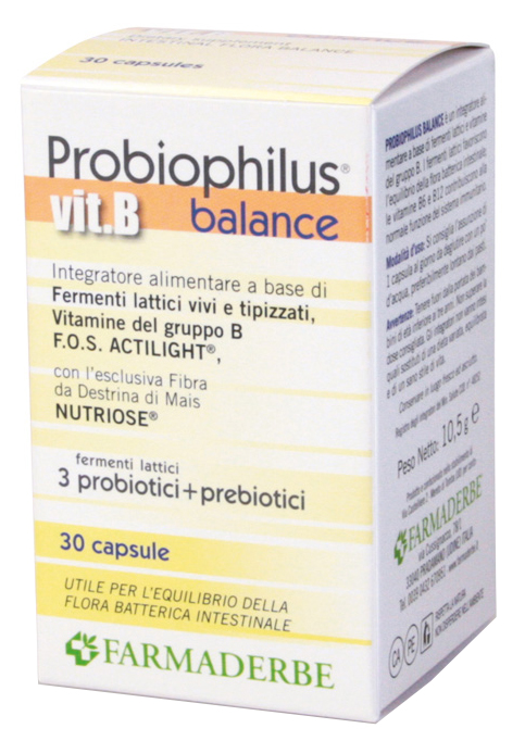 PROBIOPHILUS VITAMINA B 30 CAPSULE - Gruppofarmastore.it
