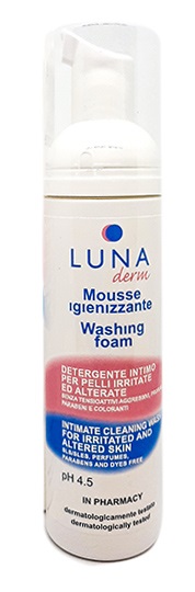 LUNADERM MOUSSE IGIENIZZANTE DETERGENTE INTIMO PELLI IRRITATE ED ALTERATE 150 ML - Gruppofarmastore.it