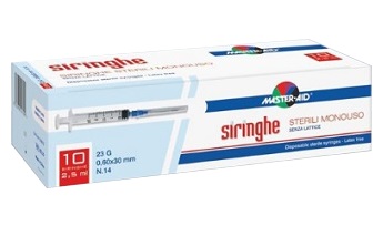 SIRINGA PER VENIPUNTURA MASTER-AID 5 ML GAUGE 23 10 PEZZI - Gruppofarmastore.it