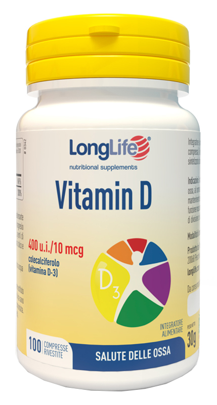 LONGLIFE VITAMIN D 400UI 100 COMPRESSE RIVESTITE - Gruppofarmastore.it