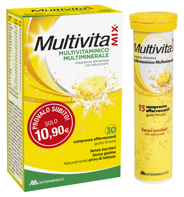 MULTIVITAMIX SENZA ZUCCHERO 30 COMPRESSE EFFERVESCENTI - Gruppofarmastore.it