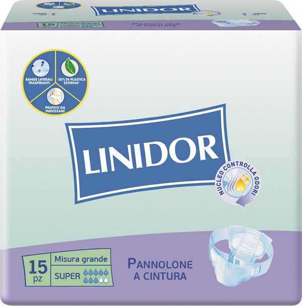 PANNOLONE LINIDOR PERFECT CARE SUPER A CINTURA MG 15 PEZZI - Gruppofarmastore.it