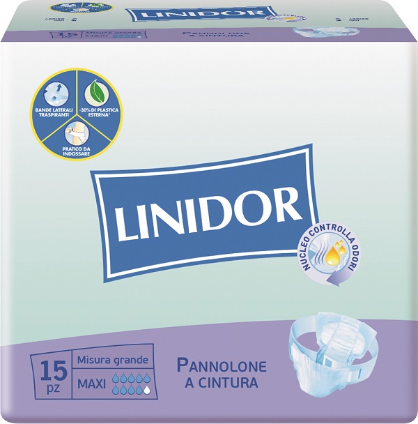 PANNOLONE LINIDOR A CINTURA MAXI MISURA GRANDE 15 PEZZI - Gruppofarmastore.it