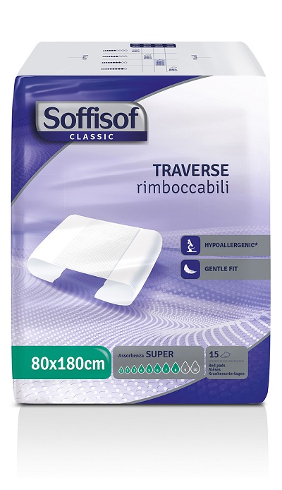 TRAVERSA PER INCONTINENZA SOFFISOF CLASSIC 80X180 15 PEZZI - Gruppofarmastore.it