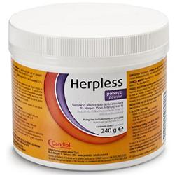 HERPLESS POLVERE BARATTOLO 240 G CON MISURINO - Gruppofarmastore.it