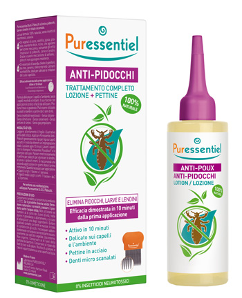 LOZIONE ANTIPIDOCCHI 100 ML + PETTINE PURESSENTIEL - Gruppofarmastore.it