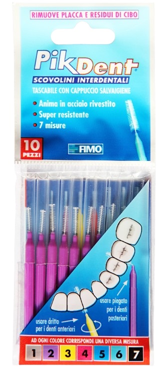 PIKDENT STUZZICOLINO 2 VIOLA 10 PEZZI - Gruppofarmastore.it