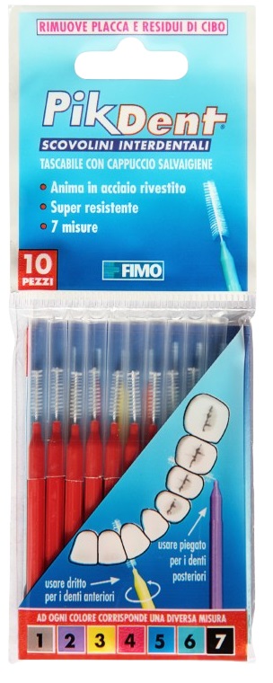 PIKDENT STUZZICOLINO 4 ROSSO 10 PEZZI - Gruppofarmastore.it