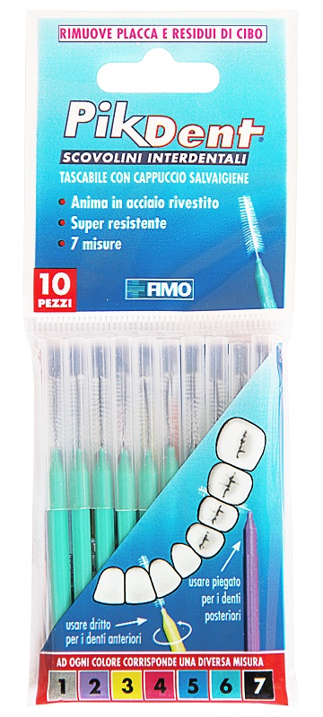 PIKDENT STUZZICOLINO 6 VERDE 10 PEZZI - Gruppofarmastore.it