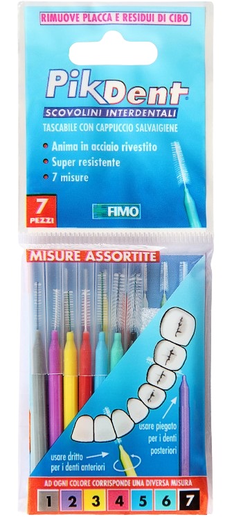 PIKDENT STUZZICOLINO 1 BUSTINA CON 7 MISURE ASSORTITE - Gruppofarmastore.it