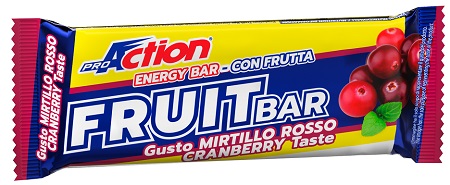 PROACTION FRUIT BAR BARRETTA ENERGETICA AL MIRTILLO ROSSO 40 G - Gruppofarmastore.it